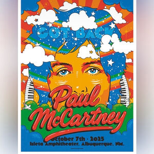 Paul McCartney Got Back 2025 Albuquerque Event Poster Original | Mint Condition